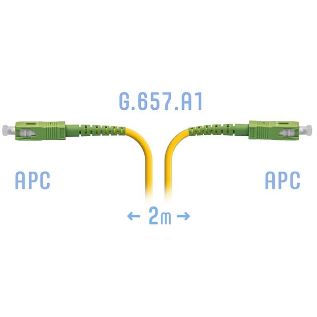 Патчкорд оптический SC/APC SM G.657.A1 2 метра фото 1
