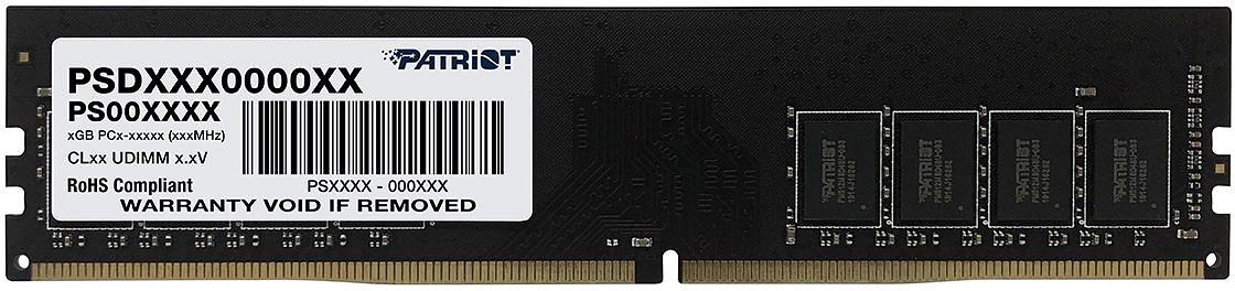 Память DDR4 8GB 2666MHz Patriot PSD48G26662 Signature RTL PC4-21300 CL19 DIMM 288-pin 1.2В single rank Ret фото 1