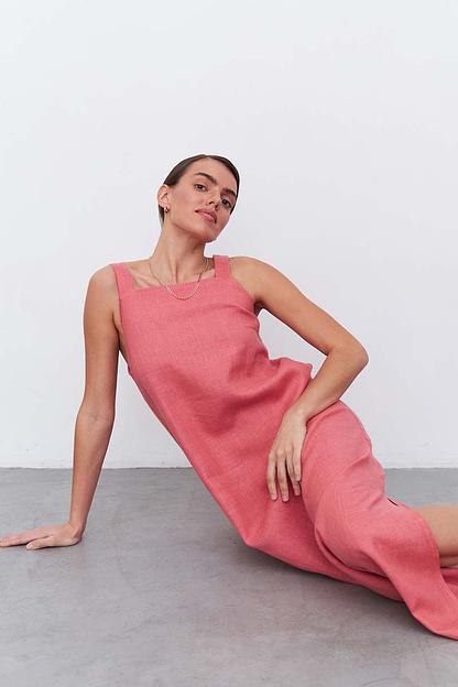 Сарафан длинный  D010_1_ROSE/Розовый  фото 9