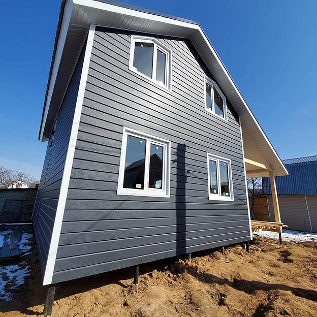 Металлический сайдинг «Евробрус с тиснением» цвет RAL 7024 текстурированный фото 3