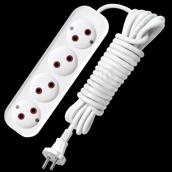 Удлинитель бытовой 4х5м без заземления 6А У6-766М фото 1