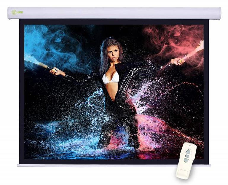 Экран Cactus 104.6x186см Motoscreen CS-PSM-104x186 16:9 настенно-потолочный рулонный (моторизованный привод) фото 1