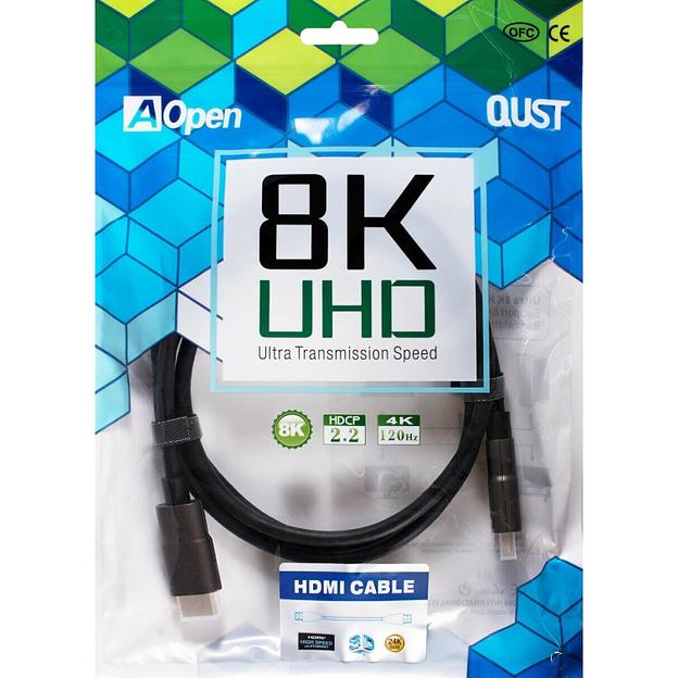 Кабель HDMI 19M/M,ver. 2.1, 8K@60 Hz 1m iOpen (Aopen/Qust) VCOM Кабель AOpen/Qust HDMI (m)/HDMI (m) - 1 м (ACG863-1M) фото 8
