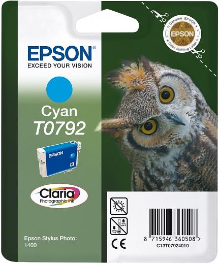 Картридж струйный Epson T0792 C13T07924010 голубой (1000стр.) (11.1мл) для Epson P50/PX660 фото 1