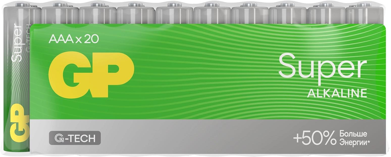 Батарея GP Super Alkaline 24AA21-2CRSWC20 AAA (20шт) спайка фото 1