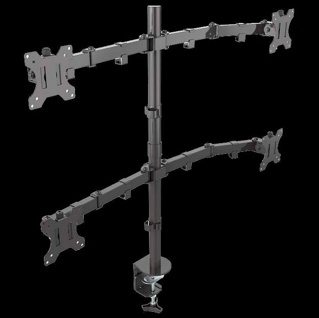 Кронштейн для 4-х мониторов ONKRON ONKRON D421E BLACK фото 1