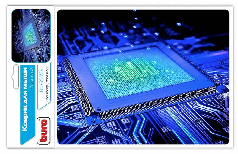 Коврик для мыши Buro BU-R51768 рисунок/процессор 220x180x2мм фото 1