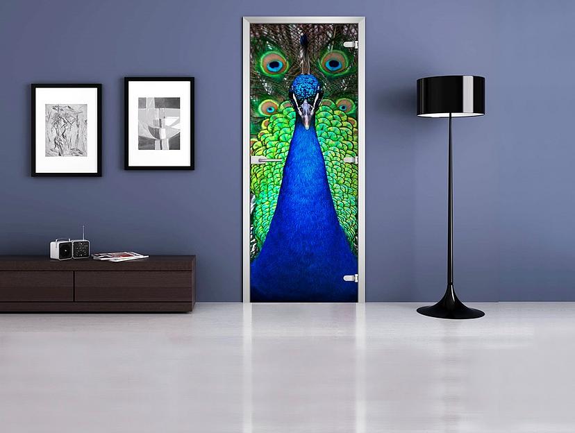 Стеклянная межкомнатная дверь «Animals-02» опт фото 1