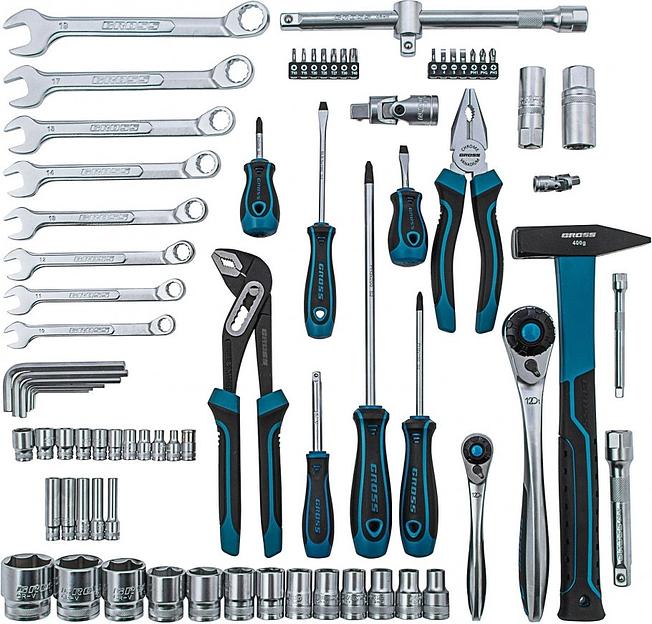 Набор инструментов Gross 14156 76 предметов (жесткий кейс) фото 4