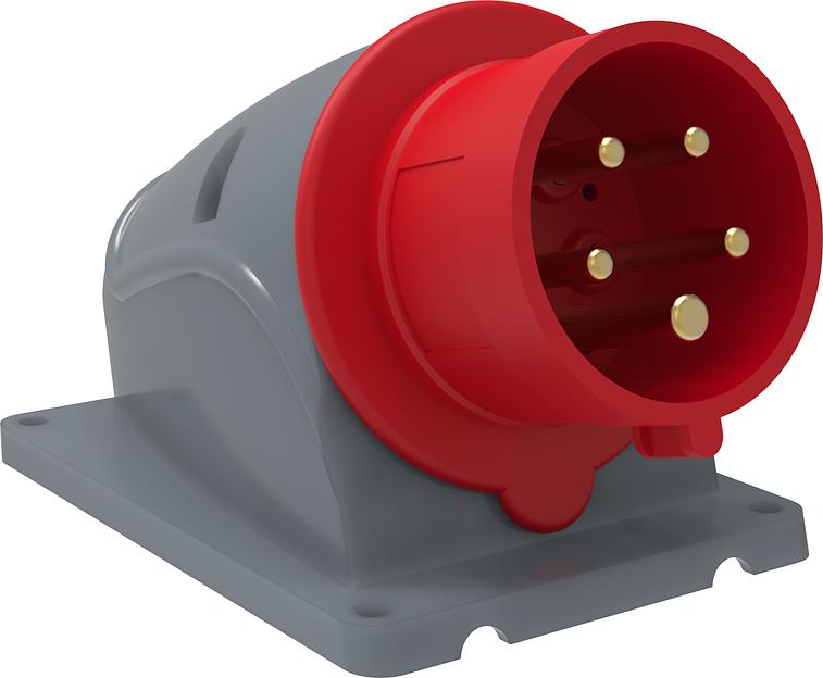 Iek PSN52-016-5 Вилка стационарная ССИ-515 16А-6ч/200/346-240/415В 3Р + РЕ+ N IP44 MAGNUM ИЭК фото 1