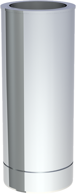 Труба дымоходная ECO Ду 200 мм 1000 мм фото 1