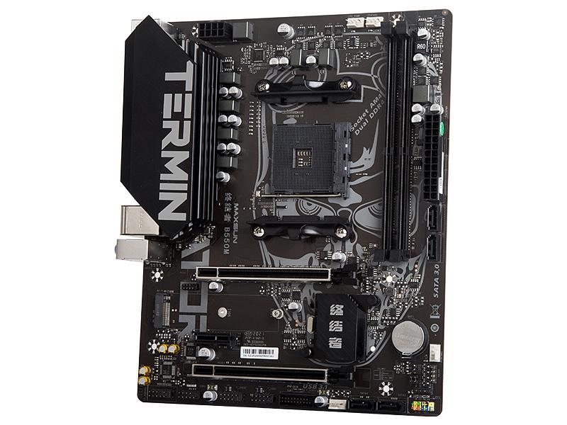 Материнская плата MAXSUN Terminator B550M, SocketAM4, mATX, Retail, 2xDDR4, PCIe4.0, 1xM.2, GLAN, 2xPS/2, 8xUSB2, 4xUSB3, CPU TDP 95Вт, VGA, HDMI (MSTR-B550M) фото 1