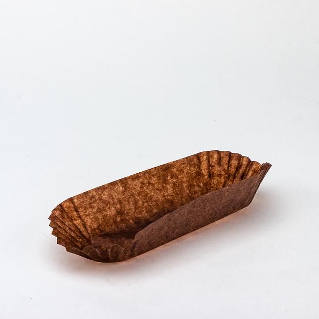 Тарталетка бумажная коричневая овальная 35*136*26,5мм - 1000 шт фото 1