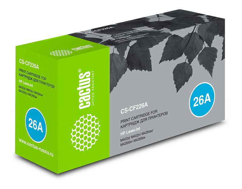 Картридж лазерный Cactus CS-CF226A CF226A черный (3100стр.) для HP LJ M402d/M402n/M426dw/M426fdn/M426fdw фото 1