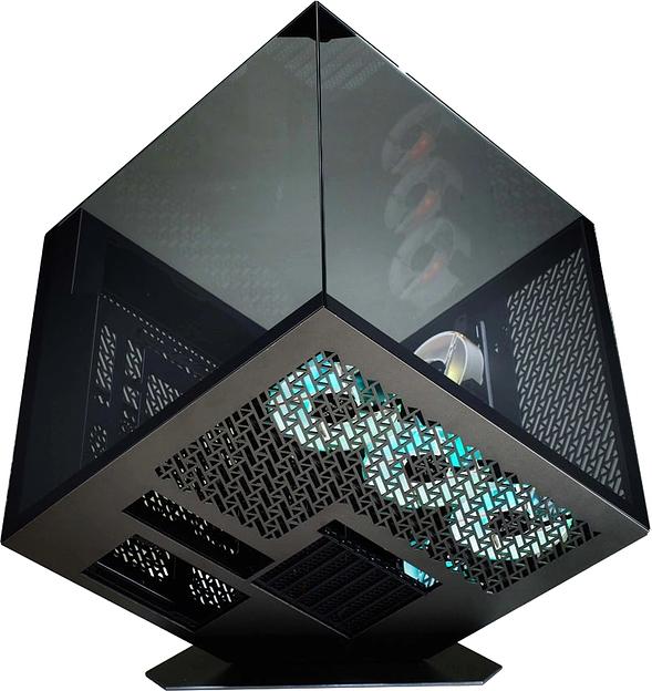 Корпус Azza CUBE PLUS черный без БП ATX 6x120mm 2xUSB3.0 1xUSB3.1 audio bott PSU фото 4