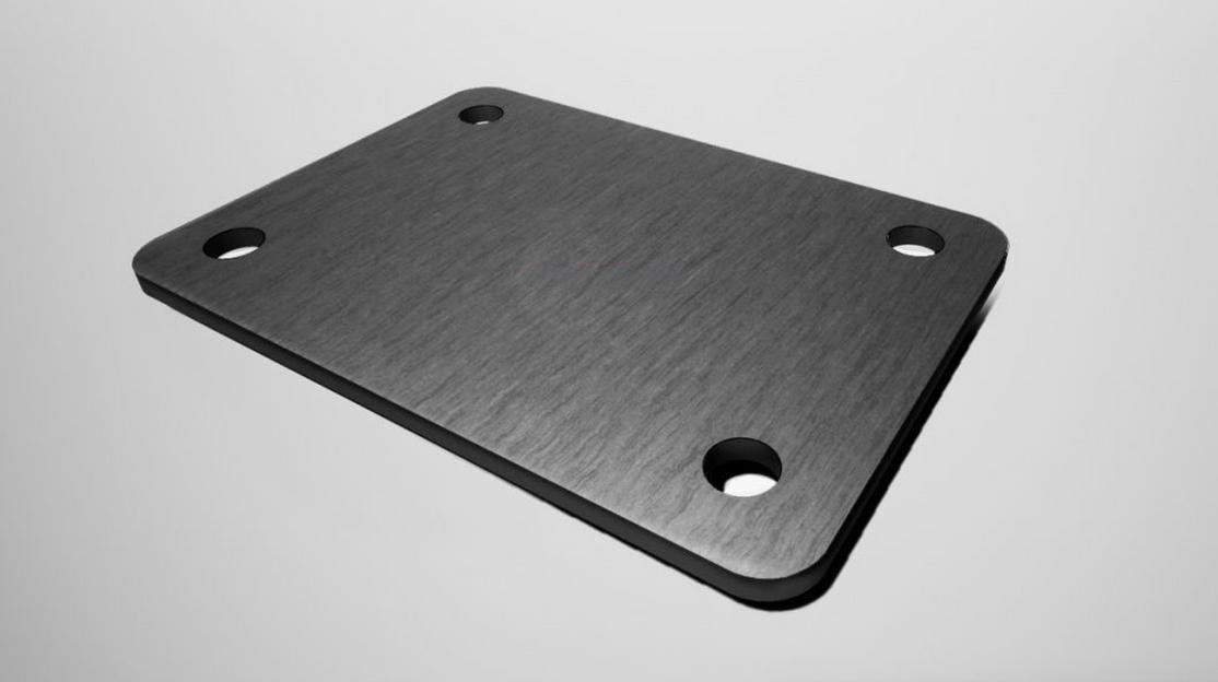 Пластина прямоугольная с отверстиями 50х100х1.2 мм 09Г2С фото 1