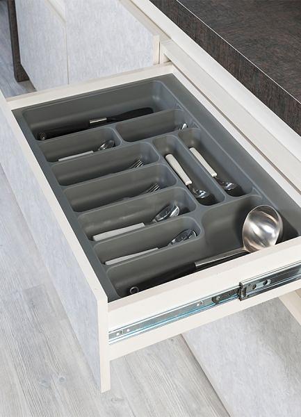 Лоток Starax в базу шир. 300 (240x490x55мм), серый фото 1