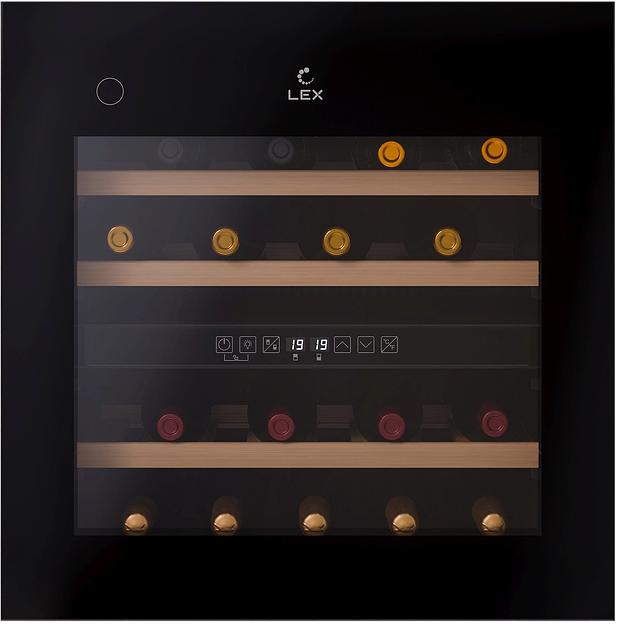 Винный шкаф Lex LWD6036BL dual zone PP 1-нокамерн. черный (CHAT500008) фото 3