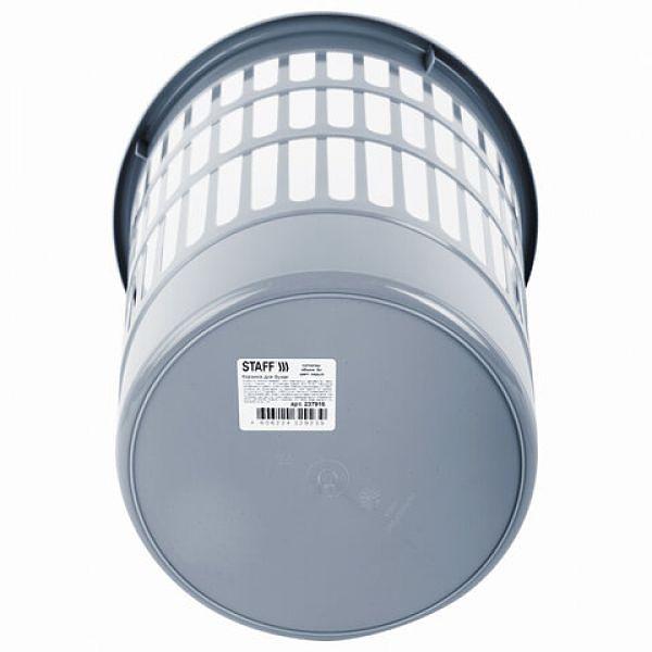 Корзина для бумаг STAFF "Basic" сетчатая, 9 л, серая, 237916 фото 4