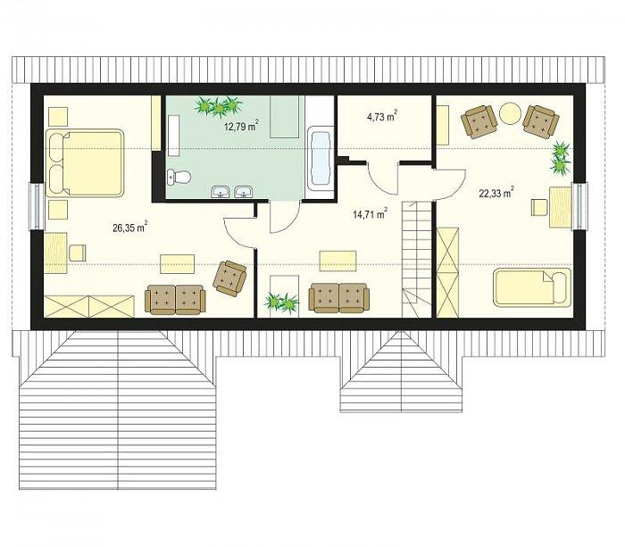 Проект каркасного дома «КД-115-147» под ключ фото 3