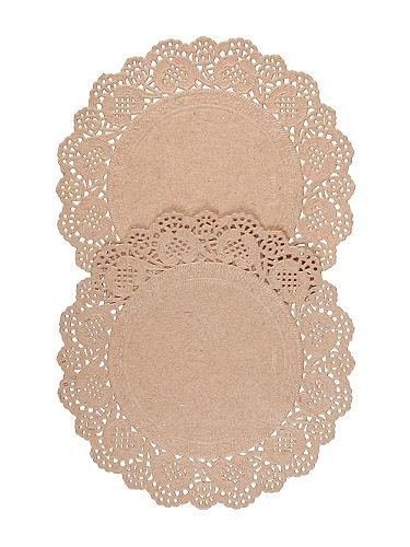 Подкладка кружевная бум. d=14 см. 100 шт/уп Крафт /1/40/ фото 1
