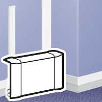 Ответвление с разделителем для плинтуса 75x20 фото 1