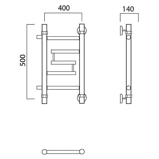 Полотенцесушитель водяной Роснерж Нео 2 L109001 50x40 с боковым подключением 320 фото 2