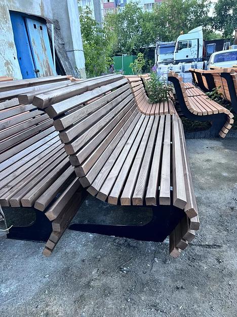 Скамья металлическая парковая «Архимед» ОПТ фото 1