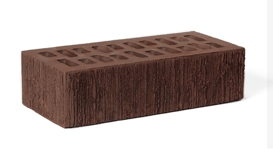 Кирпич одинарный лицевой фактурный «Амстердам» (шоколад) Бархат фото 1