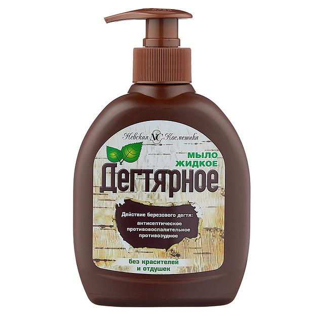 Жидкое мыло дегтярное с дозатором 300мл фото 1