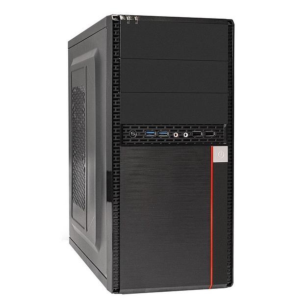 Minitower BA-204U-AA400 (mATX, БП AA400 с вент. 8см, 2*USB+2*USB3.0, аудио, черный)  фото 1