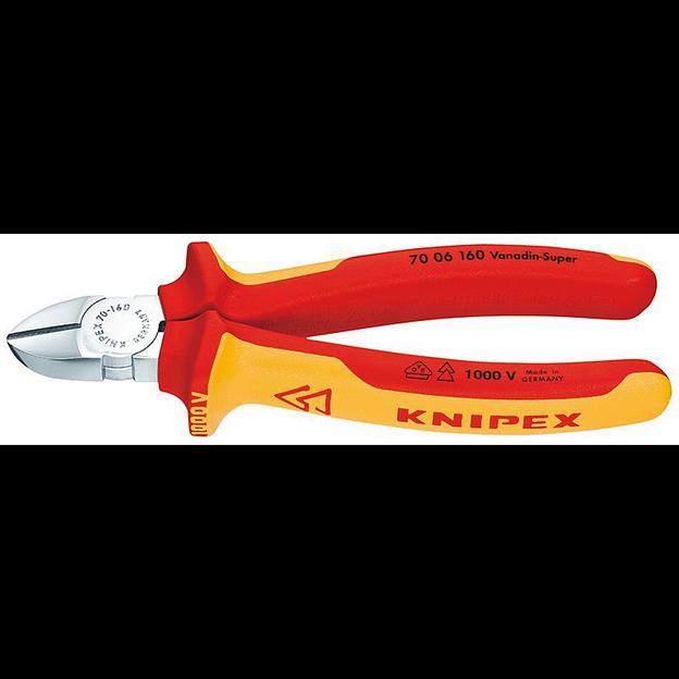 Бокорезы VDE 1000V резка - мягкая проволока 4мм проволока средней твердости 3мм твердая проволока 2мм L=160мм 62HRC диэлкектрические хромированные двухкомпонентные рукоятки фото 2