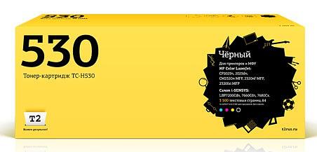 Картридж лазерный T2 CC530A TC-H530 CC530A черный (3500стр.) для HP LJ CM2320fxi/CM2320n/CM2320nf/CP2025dn Canon LBP7200Cdn/7660Cdn/7680Cx фото 1