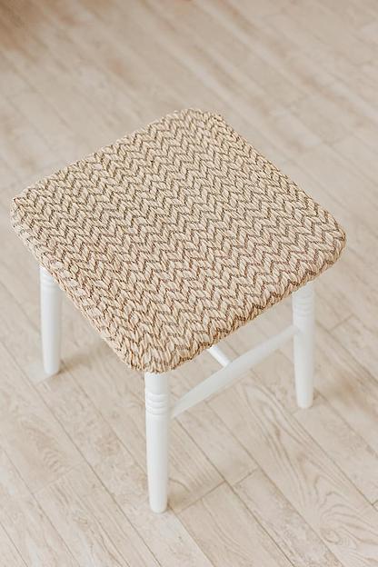 Чехол на табурет Чехлы&Пледы «Букле» ваниль (2 шт) ОПТ фото 3