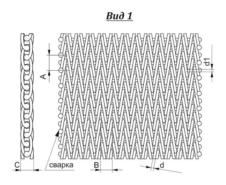 Сетка конвейерная сборная двойная для мелких грузов. Тип 4. фото 3