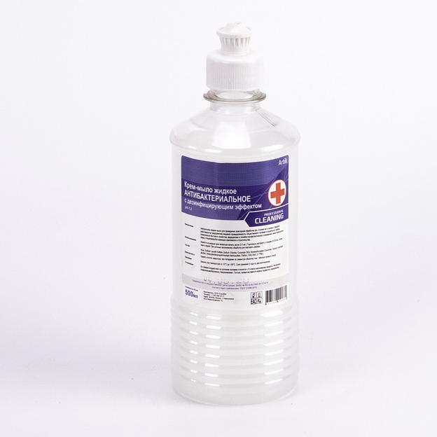 Жидкое крем-мыло "Антибактериальное" с дезинфицирующим эффектом ПЭТ(пуш-пул) 1л фото 1