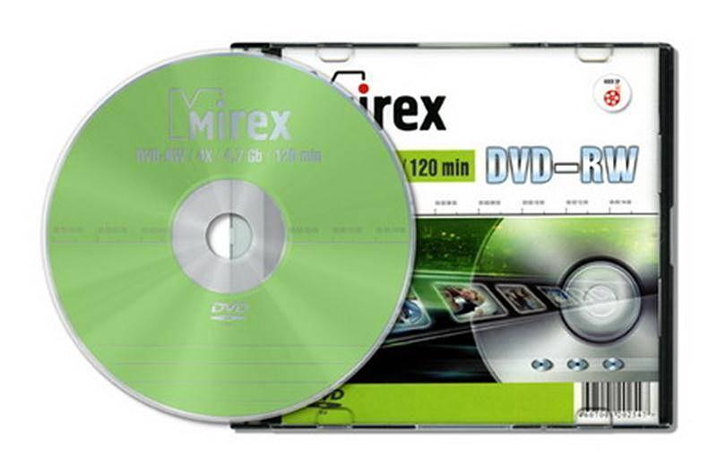 Диск DVD-RW Mirex 4.7 Gb, 4x, Slim Case (1), (1/50) фото 1