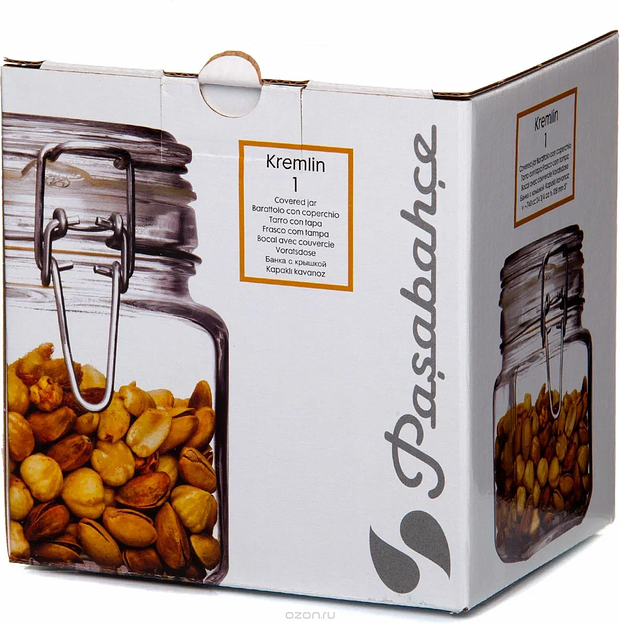 Стеклянная банка с замком Pasabahce «КРЕМЛИН» 740 мл, арт.53942СЛ1 ОПТ фото 1