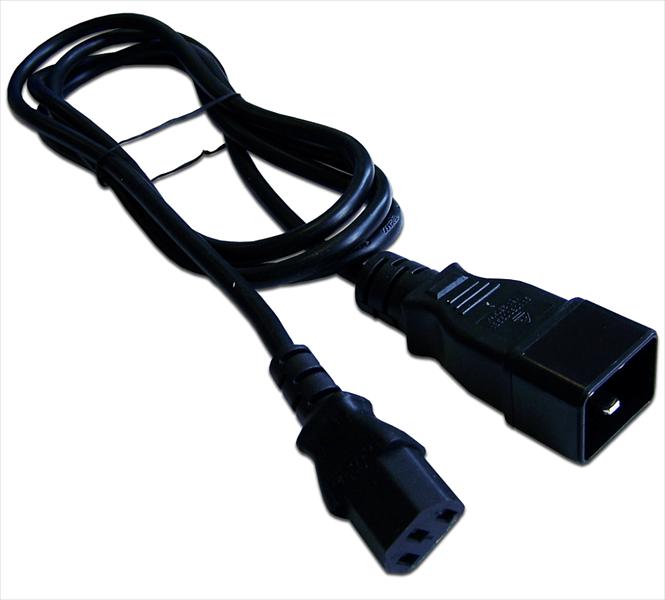 Кабель Lanmaster LAN-PP13/20-0.5-BK C13-C20 проводник.:3x0.75мм2 0.5м 220В (упак.:1шт) черный фото 1