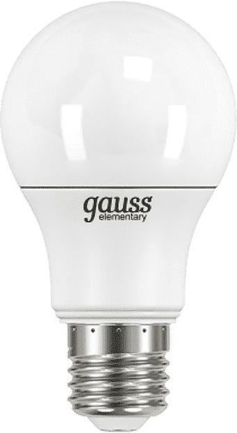 Лампа светодиодная Gauss Elementary 7Вт цок.:E27 груша 220B 3000K св.свеч.бел.теп. A60 (упак.:10шт) (23217A) фото 1