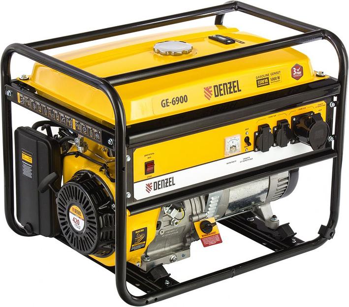Генератор Denzel GE 6900 5.5кВт фото 1