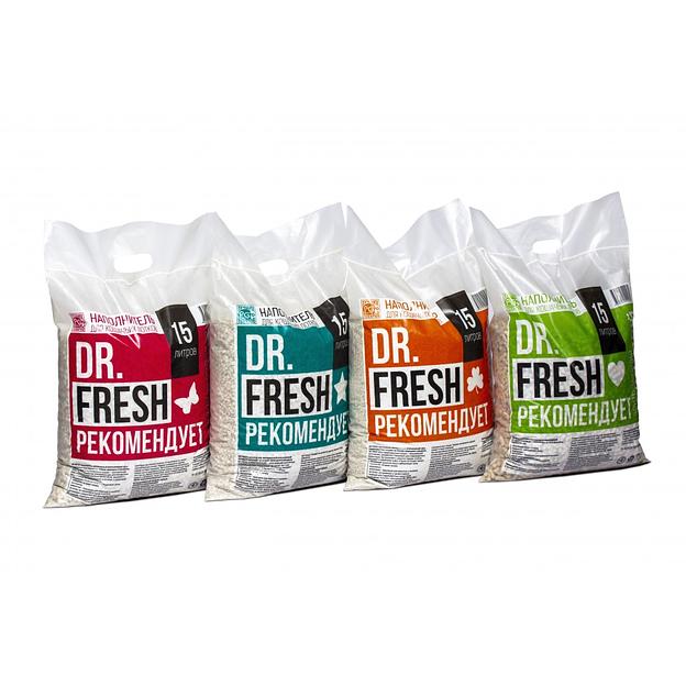 Минеральный впитывающий наполнитель «Dr Fresh» для гладкошерстных кошек 20 кг ОПТ фото 2