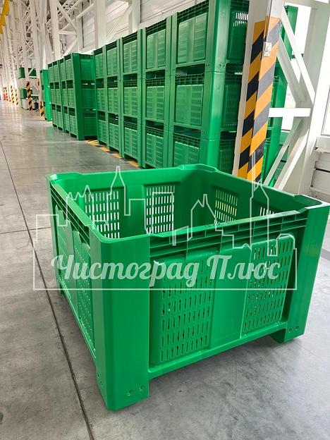 Ящик-поддон пластиковый 1120x1120x770 Apple box фото 4
