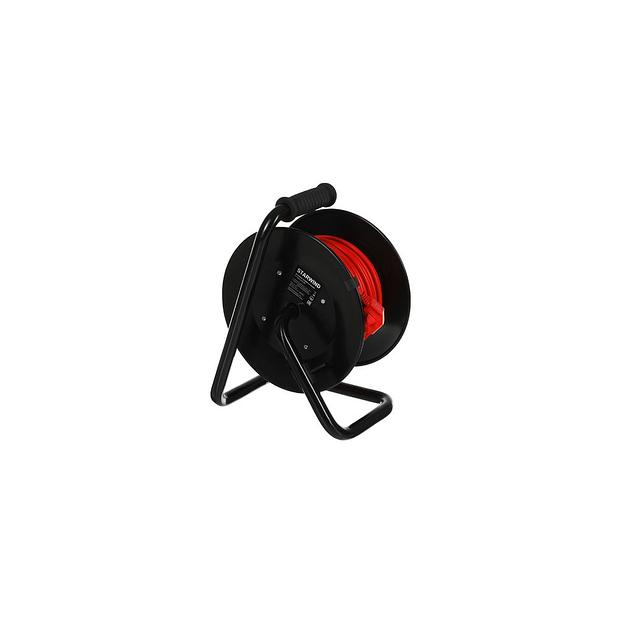 Удлинитель силовой StarWind ST-PSR4.30/G-20, розеток 4шт, 3x2.0 кв.мм, 20A, 30м, ПВС, катушка, оранжевый фото 1