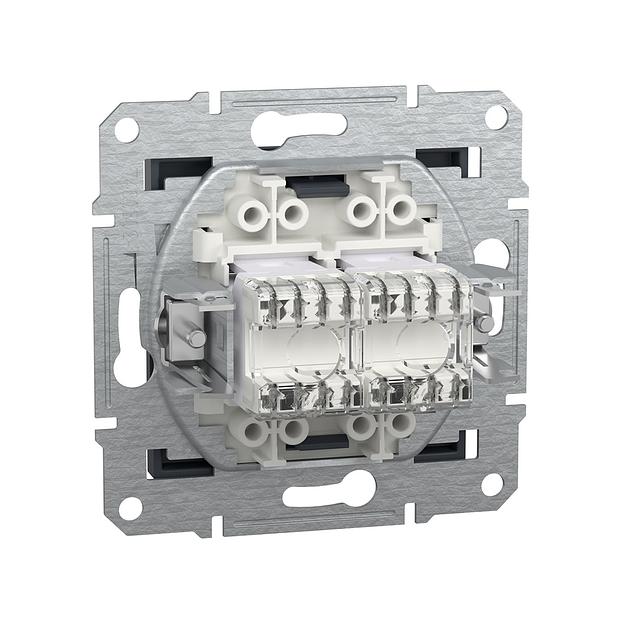 Розетка компьютерная двойная SE EPH4800171 Asfora RJ45 кат. 6 механизм антрацит EPH4800171 фото 3