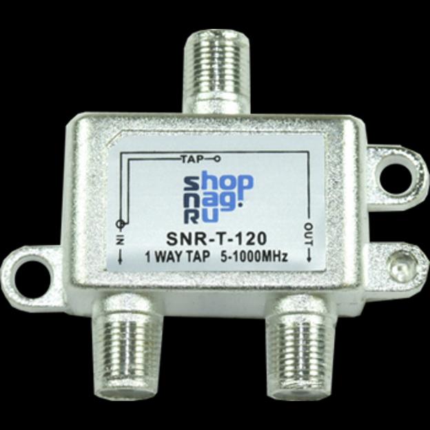 Ответвитель абонентский SNR-T-122 на 1 отвод вносимое затухание IN-TAP 22dB. фото 1