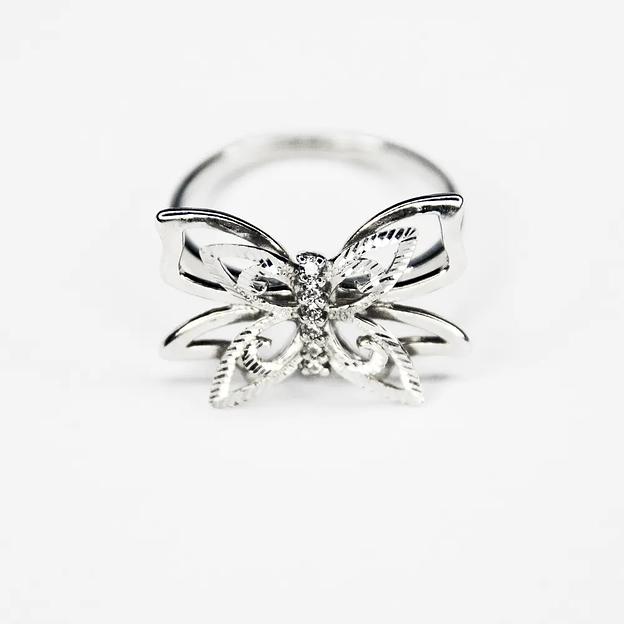 Silver Moon Кольцо серебро 925 родированное с фианитом фото 1