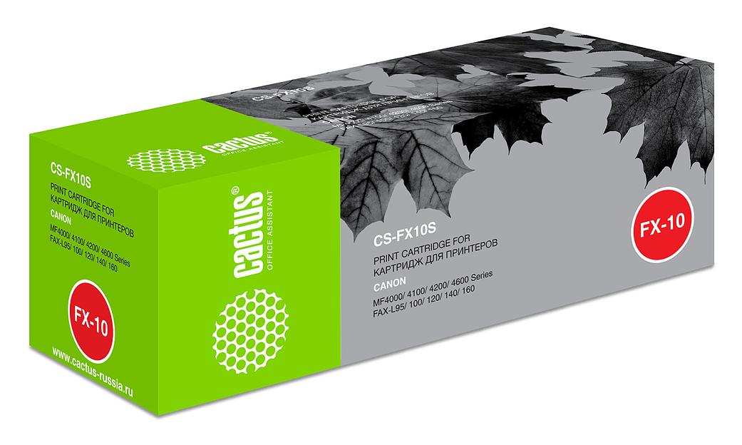 Картридж лазерный Cactus CS-FX10S FX-10 черный (2000стр.) для Canon L100/L120/4140/MF4380dn/D420/D480 фото 1
