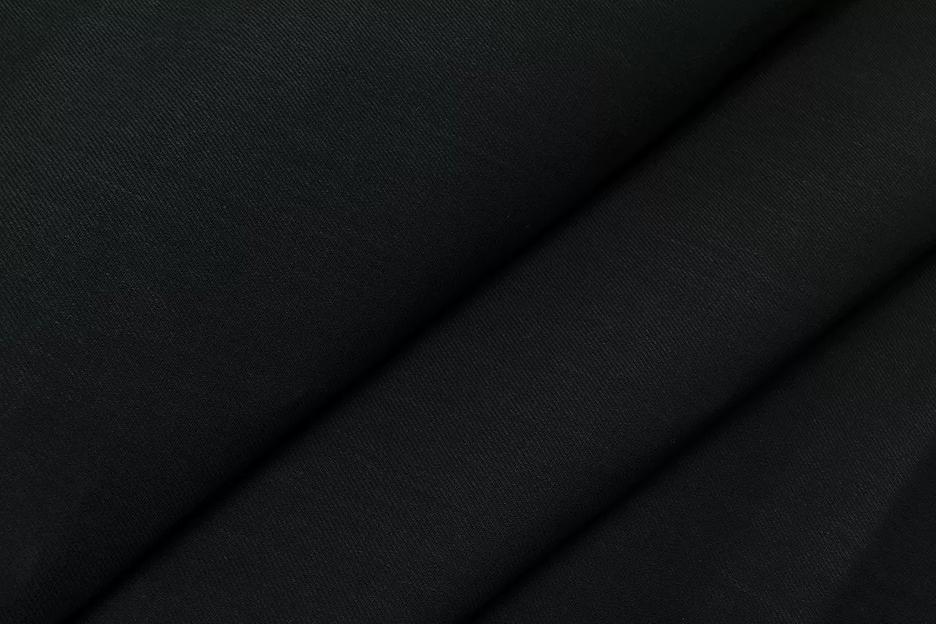 Ткань диагональ гладкокрашеная черная, опт фото 1