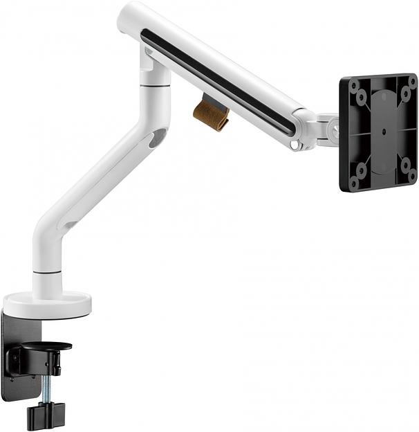 Кронштейн для мониторов Ultramounts UM725W белый 17"-32" макс.9кг крепление к столешнице поворот и наклон фото 1